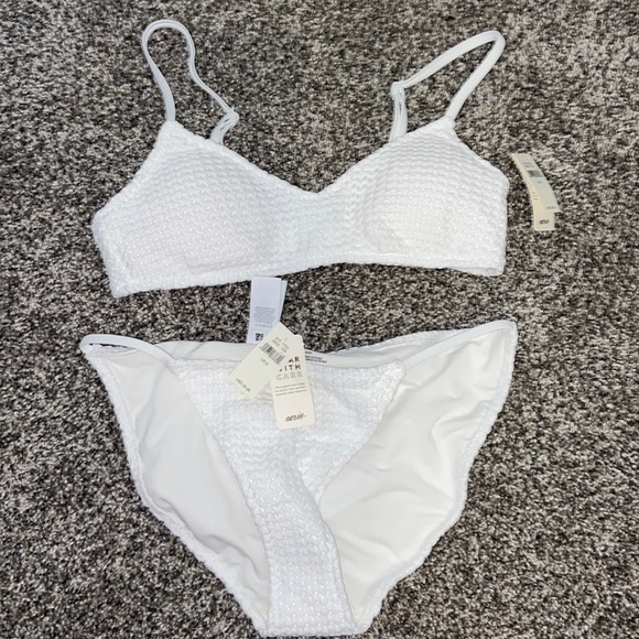 aerie Swim Nwt Aerie White Bikini Poshmark